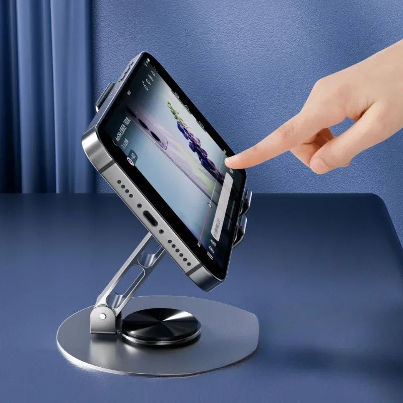 Premium 360° Rotating Metallic Desktop Bracket Phone Stand