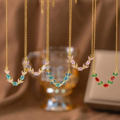 Elegant Crystal Blossom Pendant Necklace – Gold Plated Luxury Jewelry