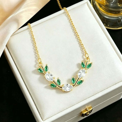 Elegant Crystal Blossom Pendant Necklace – Gold Plated Luxury Jewelry