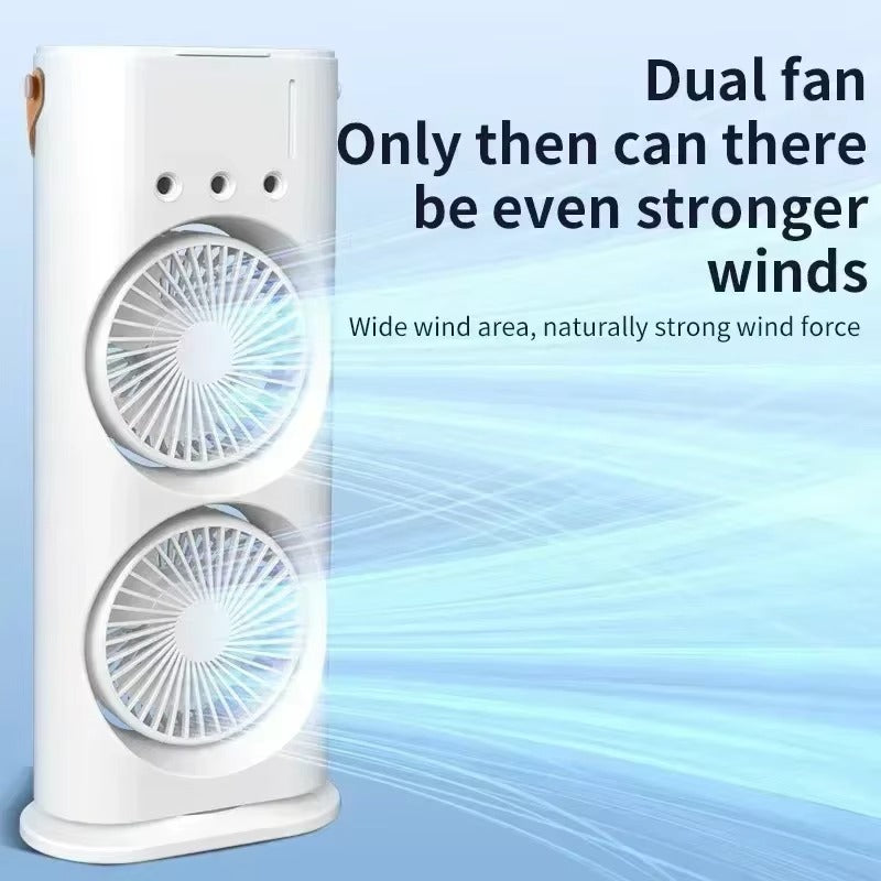 Dual Cooling Mist Air Cooler Fan