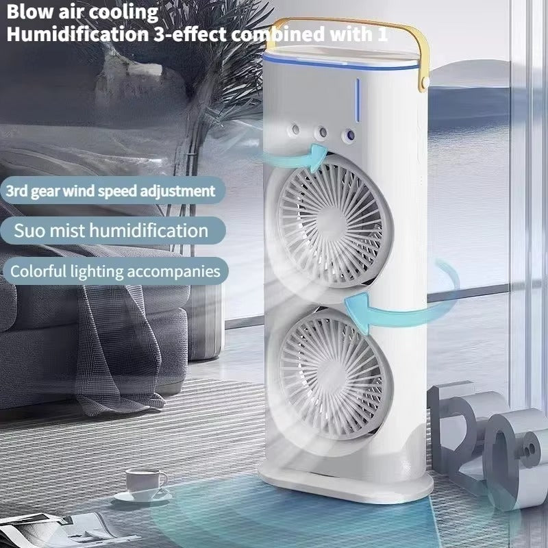 Dual Cooling Mist Air Cooler Fan